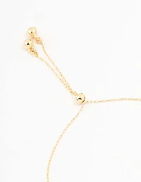 Gold Plated Semi Precious Station Toggle Bracelet