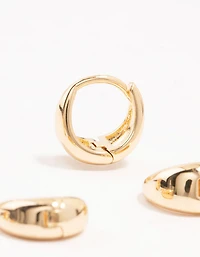 Gold Mixed Hoop Earrings 4-Pack