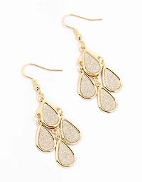 Glitter Teardrop Drop Earrings