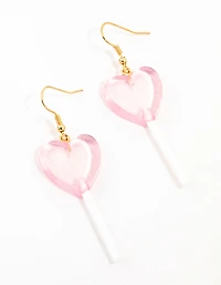 Pink Lollipop Drop Earrings