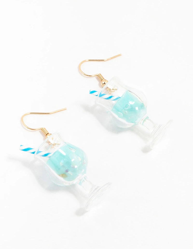 Cocktail Straw Drop Earrings