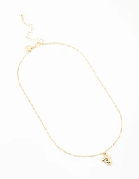 Gold Diamante Astronaut Necklace