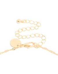Gold Flat Solid Cross Necklace