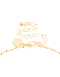 Gold Ball Chain Pearl Necklace