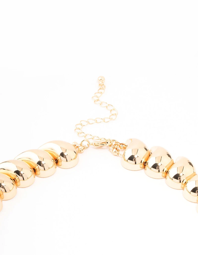 Gold Statement Bead Necklace