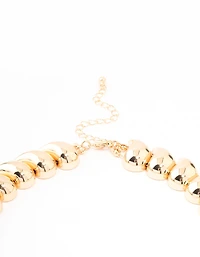 Gold Statement Bead Necklace