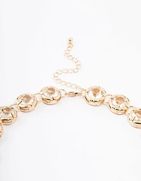 Gold Diamante Statement Necklace