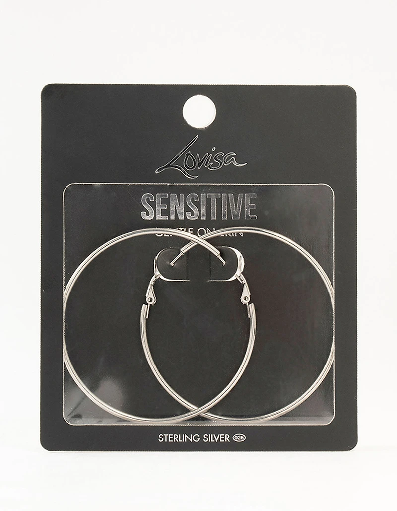 Boucles d’oreilles Classic Hoop en acier chirurgical 60 mm