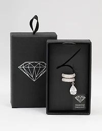 Silver Plated Cubic Zirconia Cuff Earrings 2-Pack