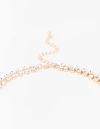 Collier Lariat Diamante en Or Rose
