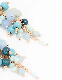 Beaded Graduating Cluster Drop Earrings