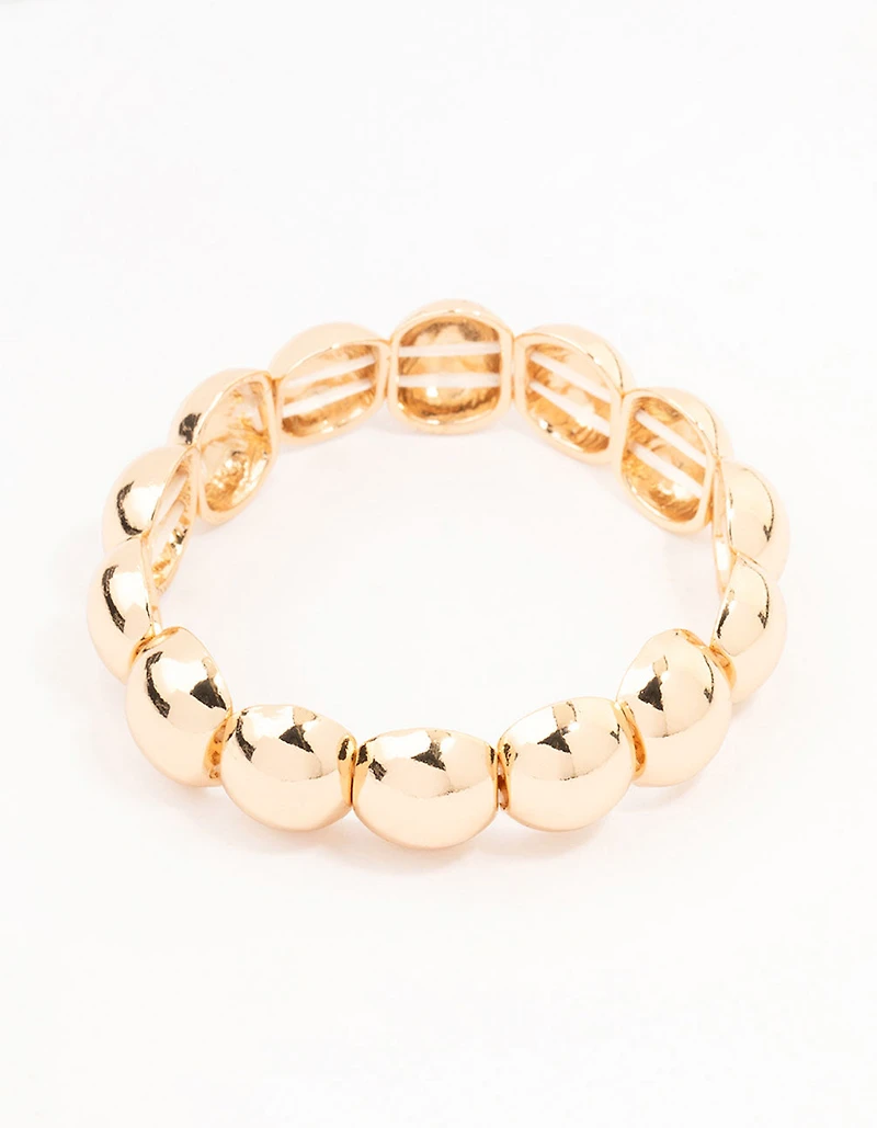 Bracelet gonflant en or à bouffe élastique