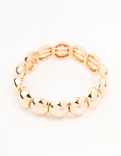 Bracelet gonflant en or à bouffe élastique