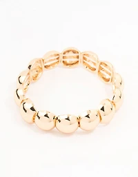 Bracelet gonflant en or à bouffe élastique