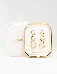 Gold Plated Clean Hoop Earrings 3-Pack