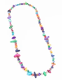 Gold Multicoloured Genuine Shell Necklace