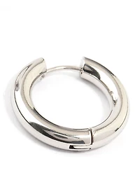 Waterproof Stainless Steel Thick Clicker Hoop Earrings 22 MM
