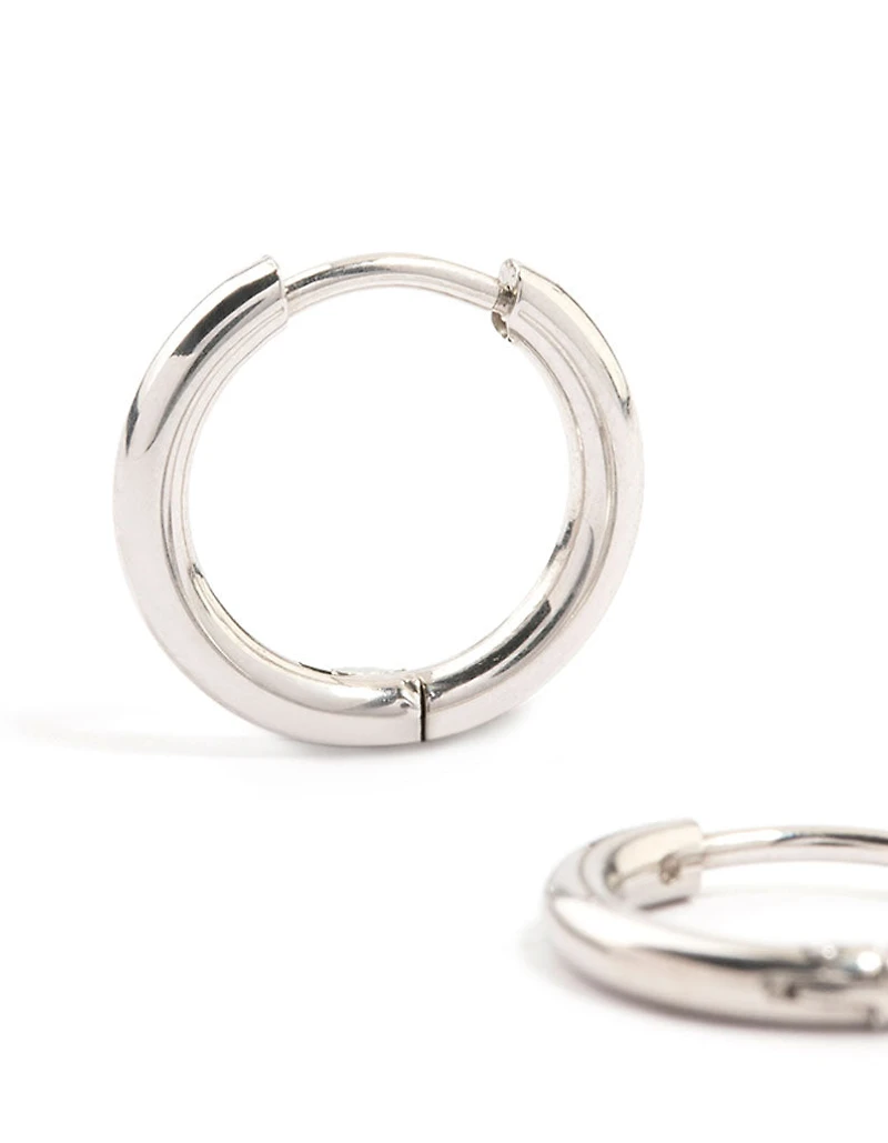 Waterproof Stainless Steel Core Clicker Earrings 14 MM
