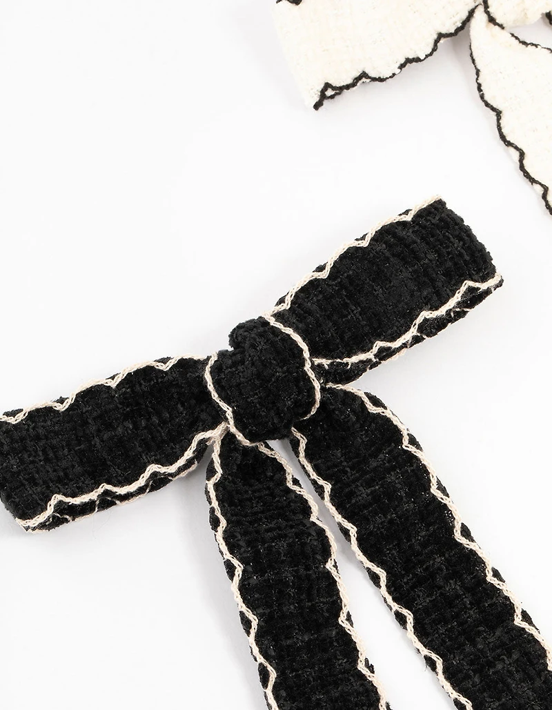 Nœuds tissés en tissu Saint-Jacques en paquet de 2