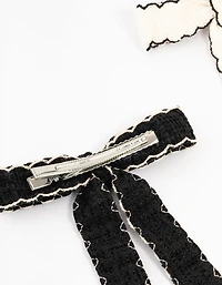Woven Scallop Fabric Bows 2-Pack