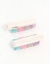 Kids Pastel Gummy Bear Hair Slides 2-Pack
