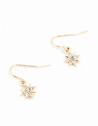 Boucles d’oreilles en or Diamante à 8 branches en étoiles