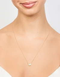 Gold Plated Sterling Silver Intial M Necklace