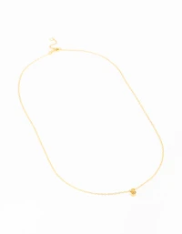 Gold Plated Sterling Silver Initial S Necklace