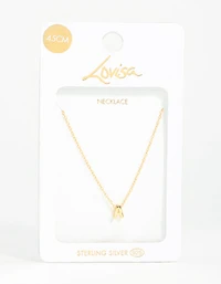 Gold Plated Sterling Silver Initial A Necklace