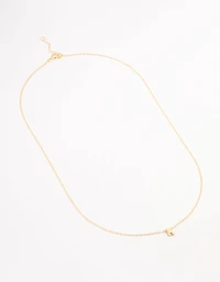 Gold Plated Sterling Silver Letter  K Necklace