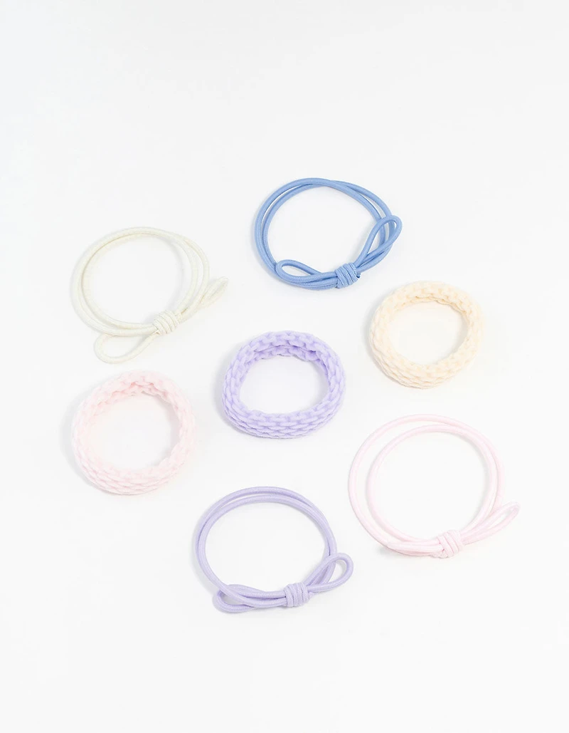 Mixed Pastel Hair Ties 7-Pack