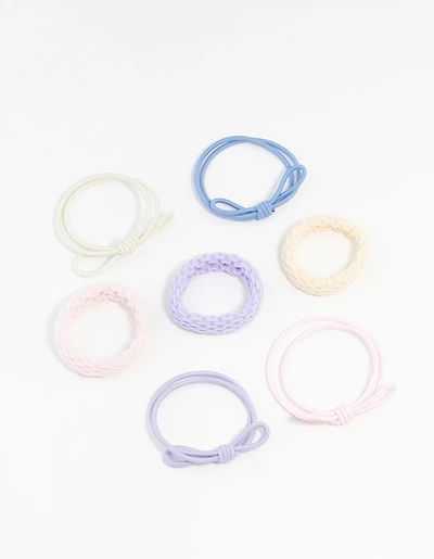 Mixed Pastel Hair Ties 7-Pack