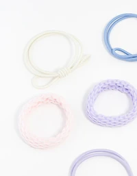 Élastiques à cheveux pastel mixtes 7-pack