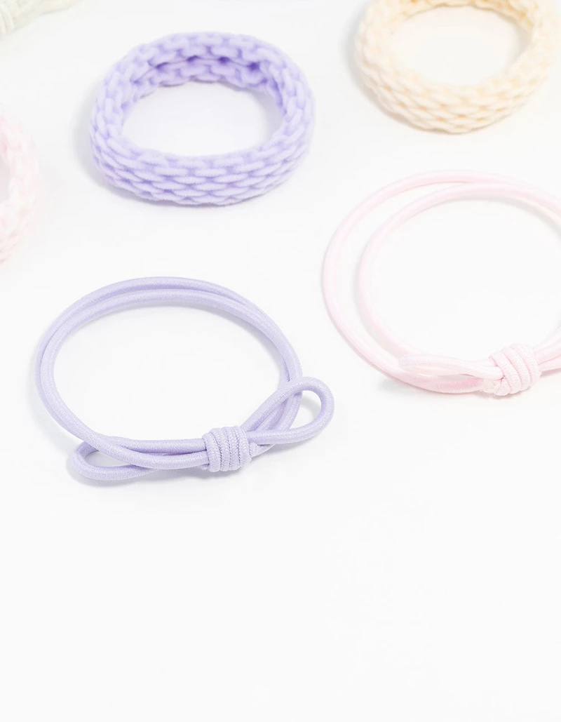 Mixed Pastel Hair Ties 7-Pack