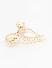 Pince à cheveux en acrylique ivoire pour pince à cheveux