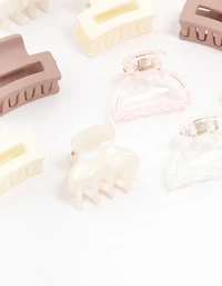 Mini pinces à cheveux Blush & ivoire en pack de 12