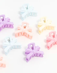 Mini Matte Bow Cut Out Hair Clips 10-Pack