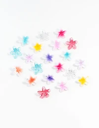 Mini Frangipani Flower Hair Clips 10-Pack
