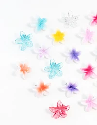Mini Frangipani Flower Hair Clips 10-Pack