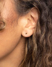 Gold Plated Surgical Steel Small Cross Stud Earrings