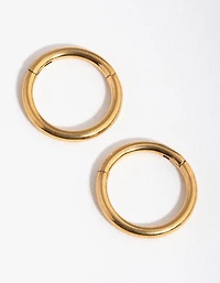 Fine Gold Plated Surgical Steel Sleeper Earrings 8MM