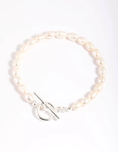 Bracelet T & O en perles plaquées argent