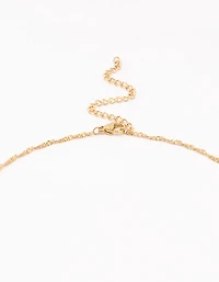 Waterproof Gold Plated Stainless Steel Compass Pendant Necklace