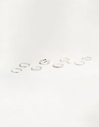 Silver Swirl Mixed Stacking Rings 8-Pack