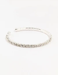 Bracelet de poignet à chaîne en coupe Diamante en argent