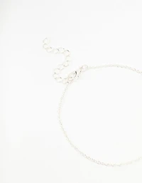Silver Pearl Beaded Anklets 2-Pack