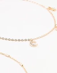 Gold Tab Diamante Star Chokers 3-Pack