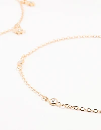 Gold Tab Diamante Star Chokers 3-Pack
