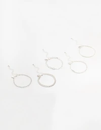 Bracelets Figaro & Ball en argent en pack 5