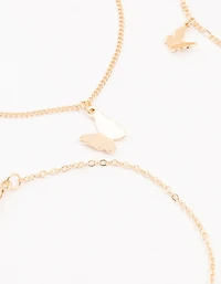 Pack de 4 bracelets Gold Butterfly Drop